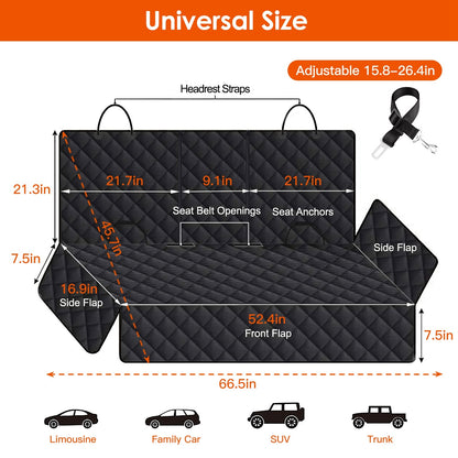 Waterproof Dog Car Seat Cover - Scratchproof & Easy to Clean